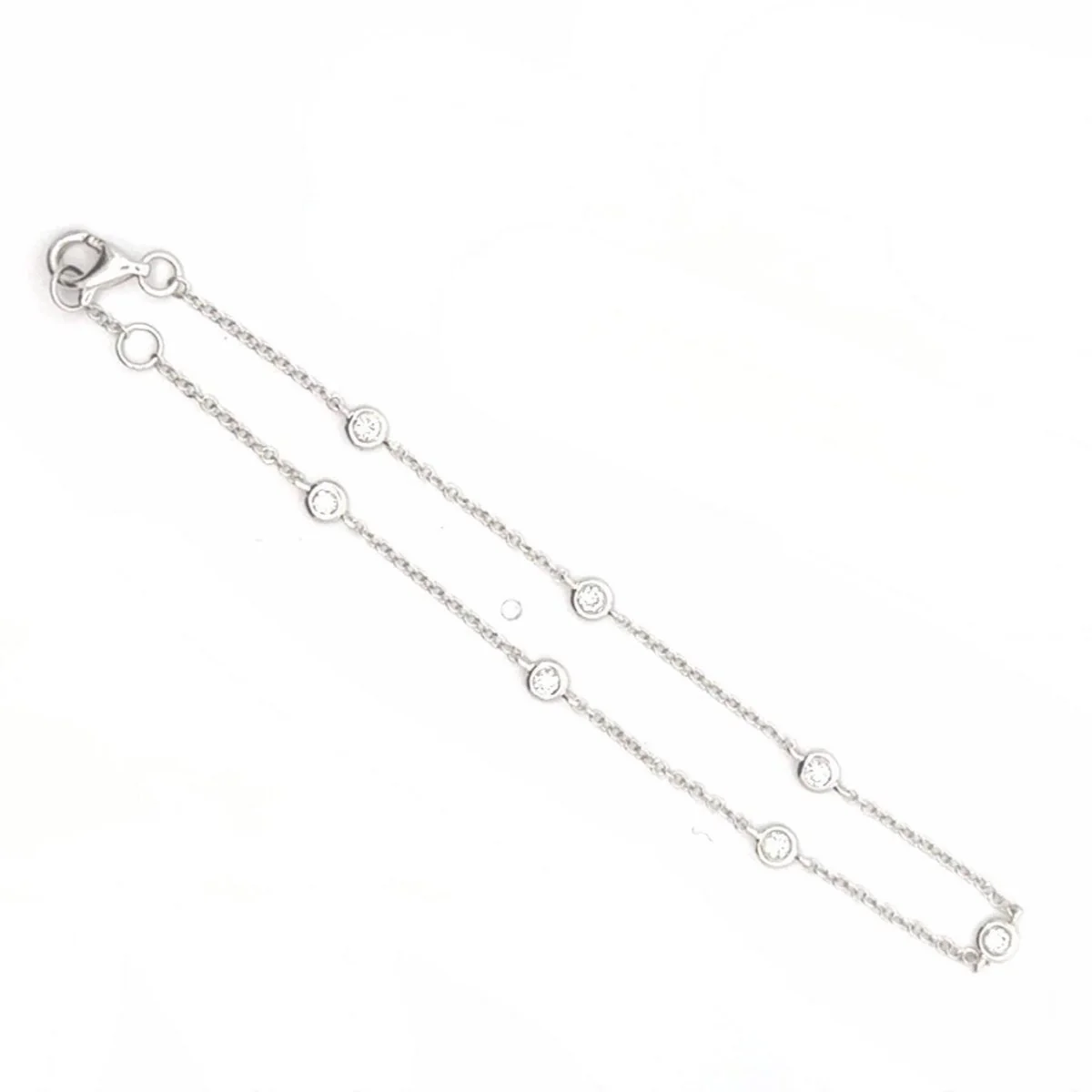 White gold and diamond bracelet