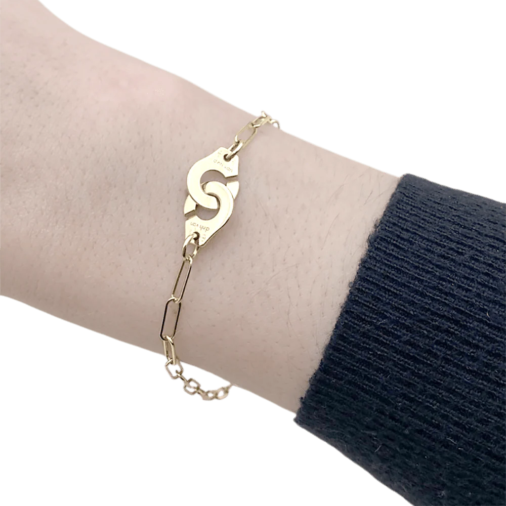 DINH VAN "R10 Handcuffs" Mesh Bracelet in Yellow Gold - Image 2