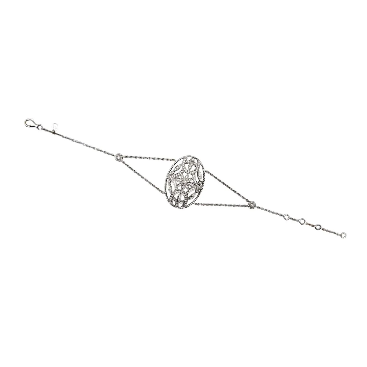 White gold and diamond bracelet
