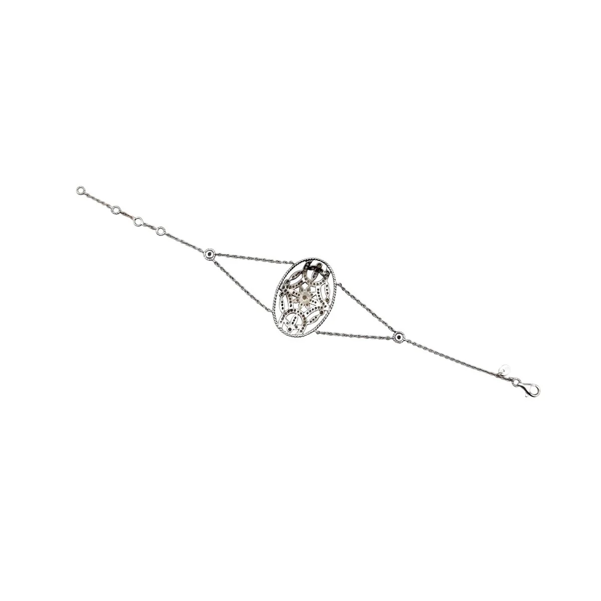 White gold and diamond bracelet - Image 4