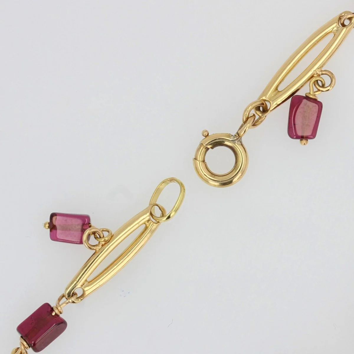 Antique bracelet in yellow gold and garnets - Image 6