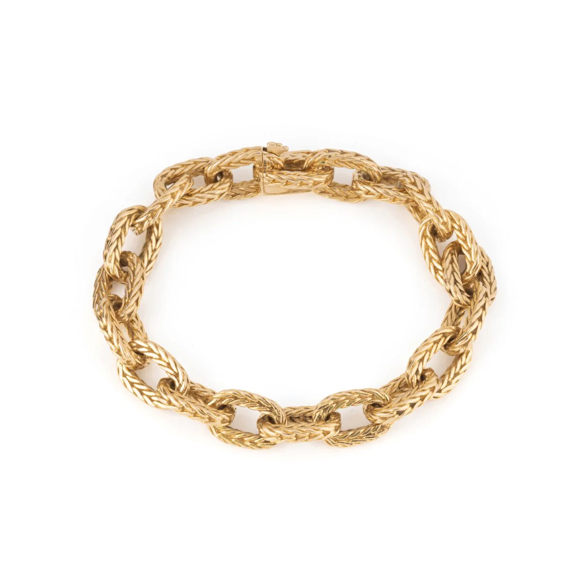 Twisted yellow gold bracelet