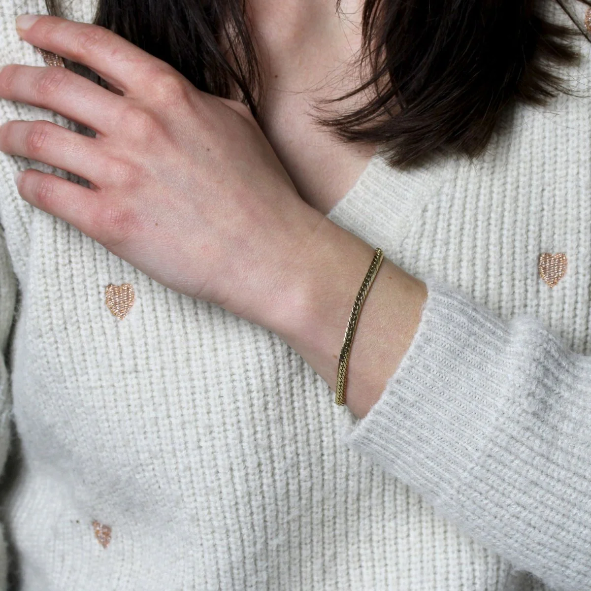 Bracelet Mesh yellow gold - Image 2