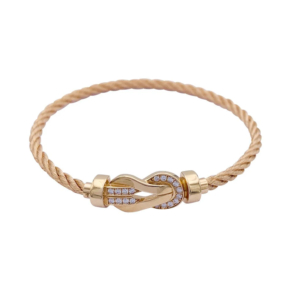 Fred bracelet, “Chance Infinie”, pink gold, diamonds. - Image 3