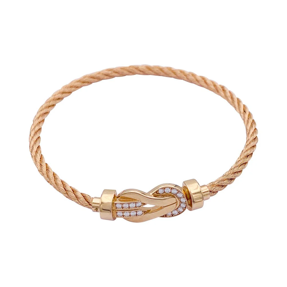 Fred bracelet, “Chance Infinie”, pink gold, diamonds. - Image 4
