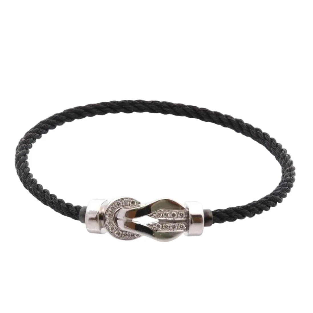 Bracelet Soft FRED "Infinite Luck" in white gold and diamonds.