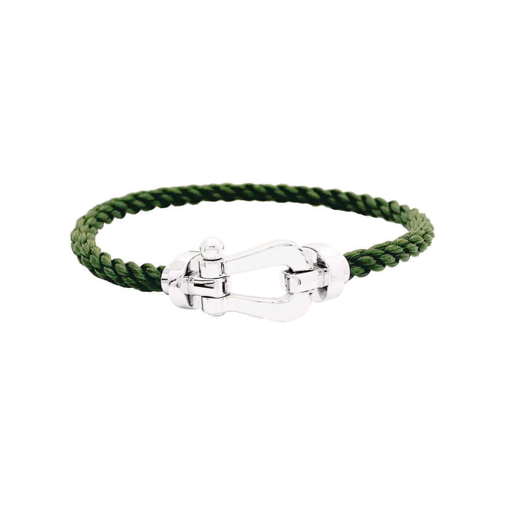 FRED "Force 10" Flexible Bracelet in White Gold
