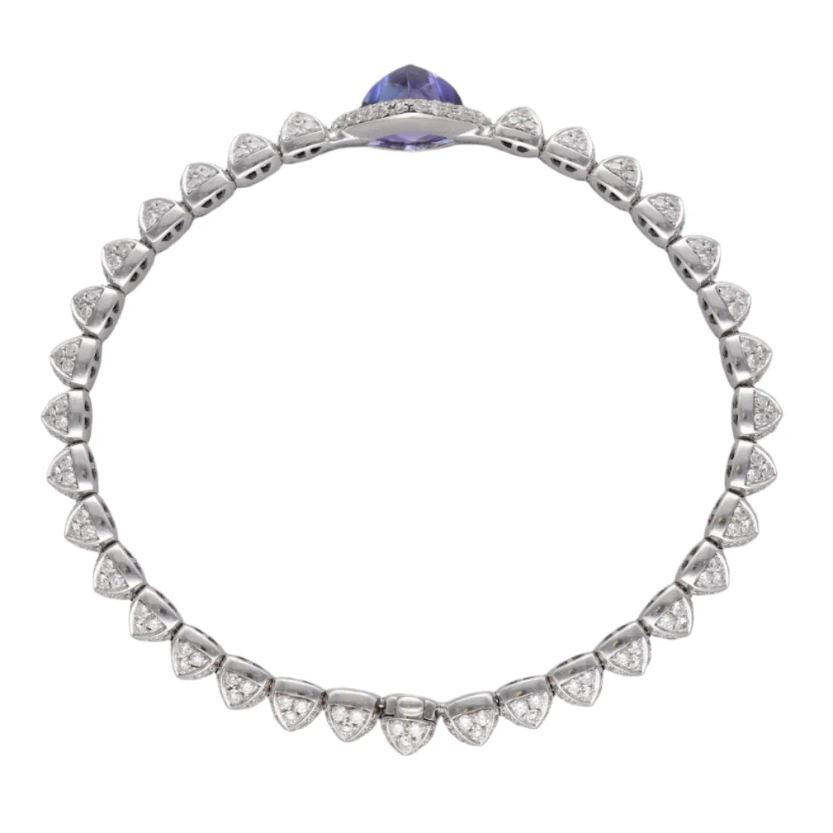 Bracelet FRED "Pain de sucre" in white gold, tanzanite and diamonds. - Image 4