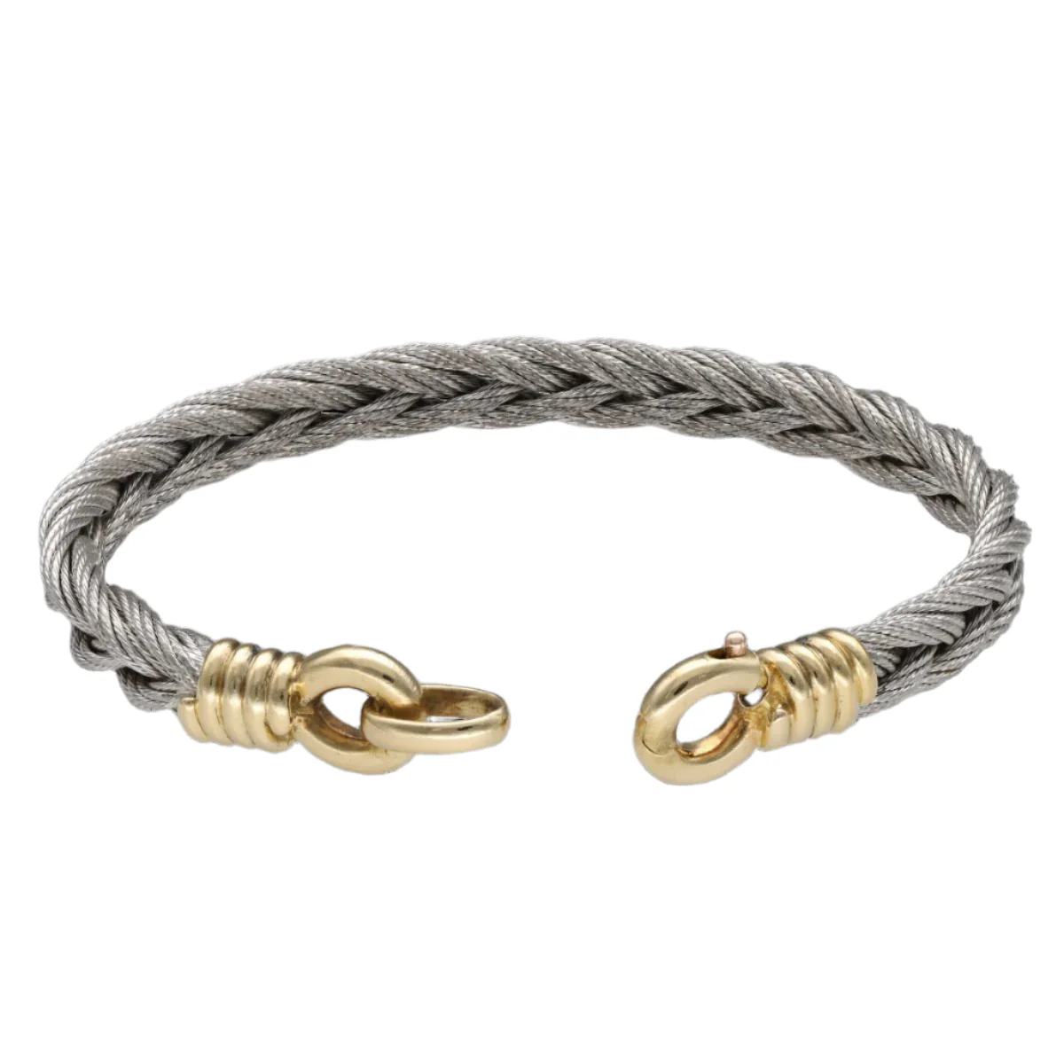 Bracelet Fred Vintage Force 10 in 18k yellow gold and steel circa 1980, 17 cm. - Image 3