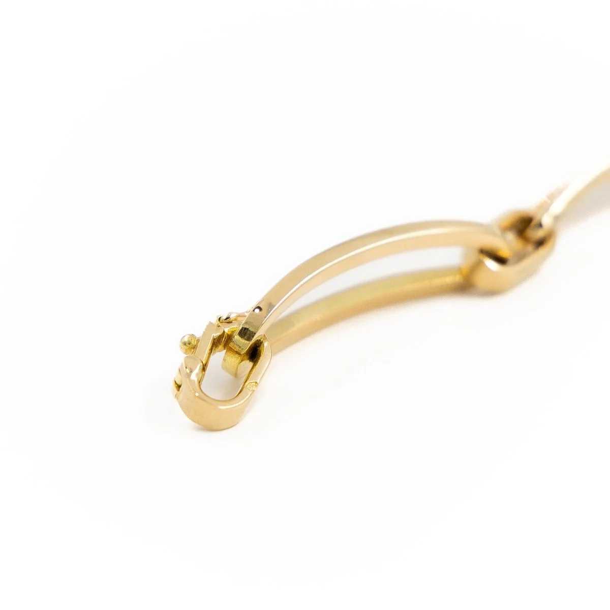 Curb bracelet alternating link in yellow gold - Image 5