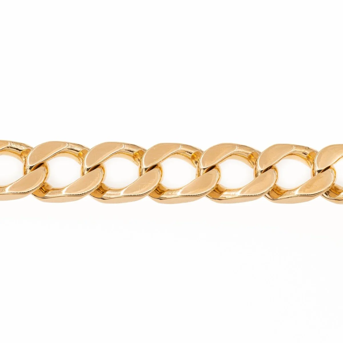 Solid Curb Bracelet in yellow gold - Image 3