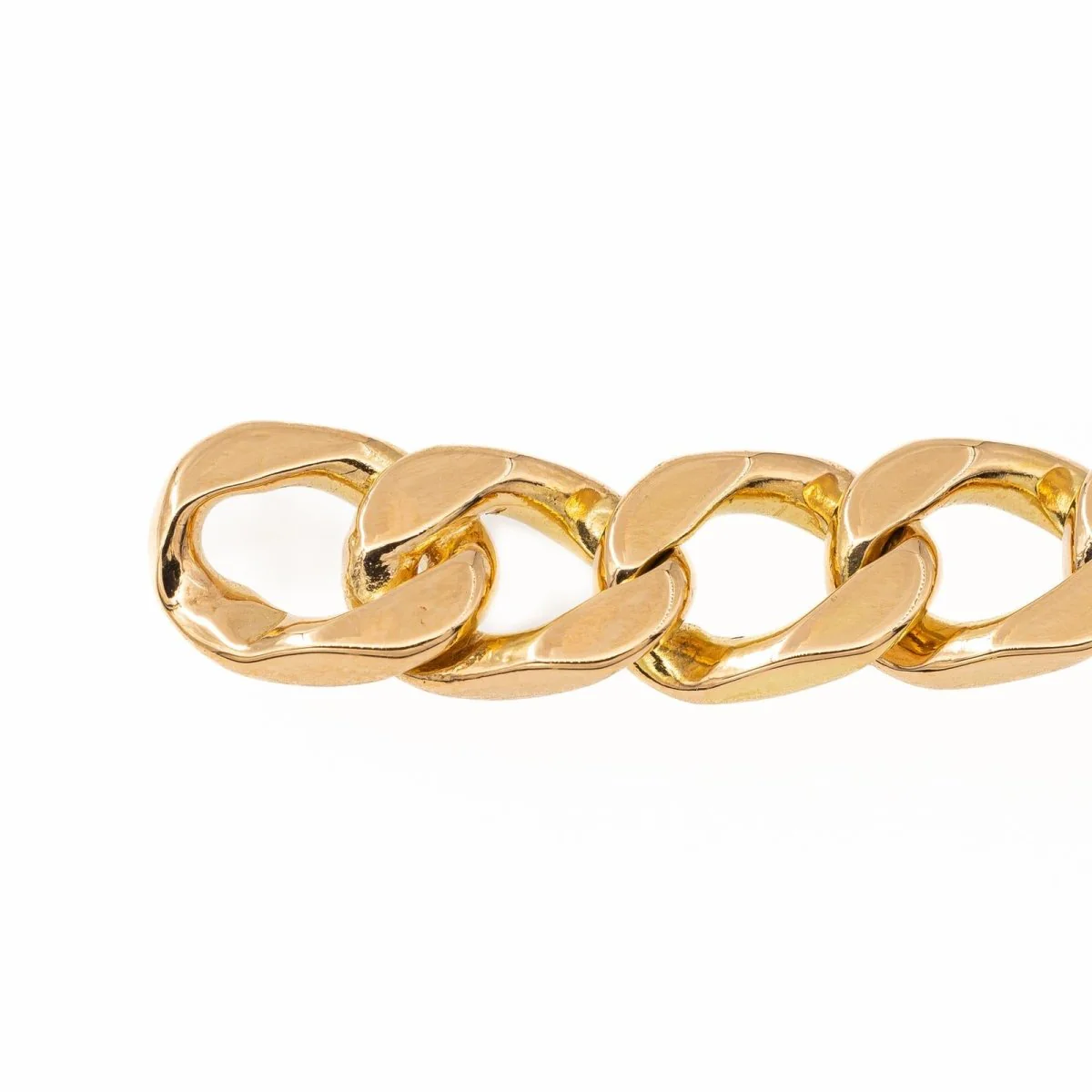 Solid Curb Bracelet in yellow gold - Image 6