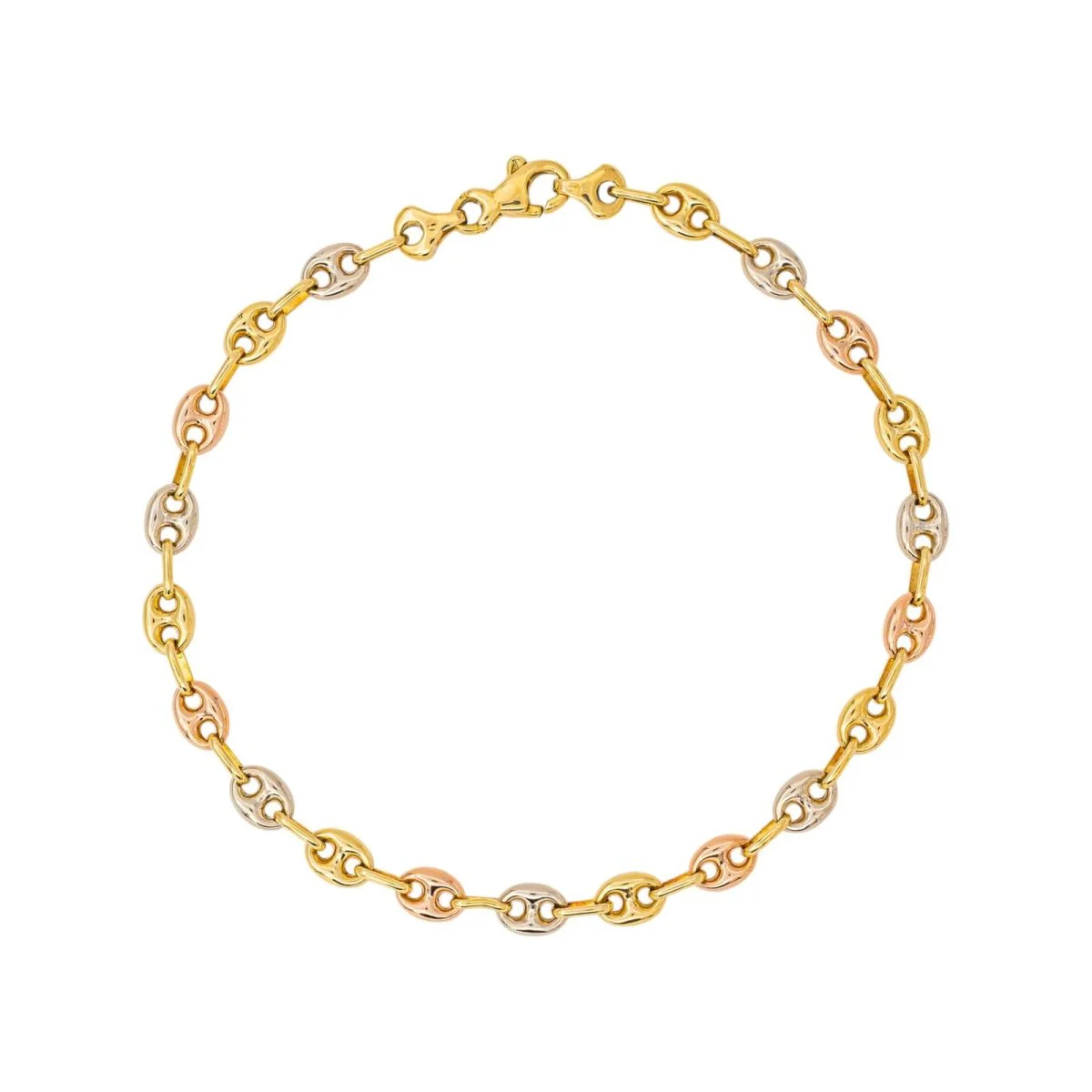 Yellow Gold Coffee Bean Bracelet - Image 3