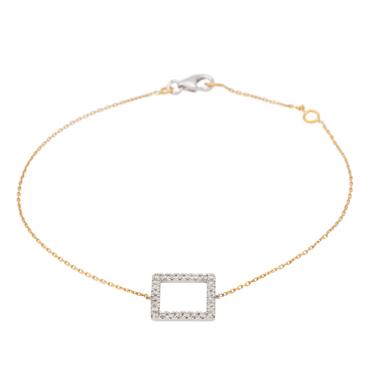 White gold and diamond bracelet