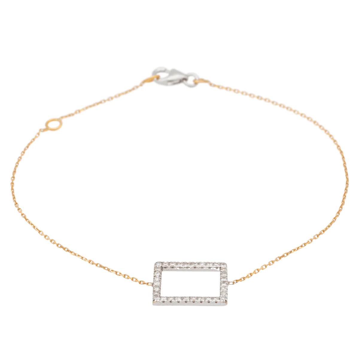 Rose gold and diamond bracelet