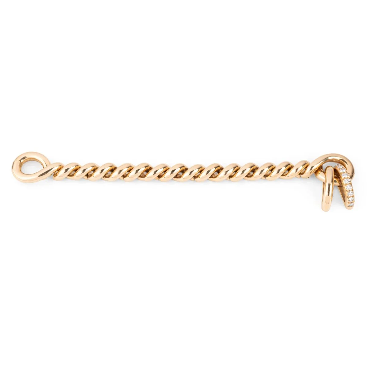 HERMÈS bracelet in twisted yellow gold and diamonds - Image 4