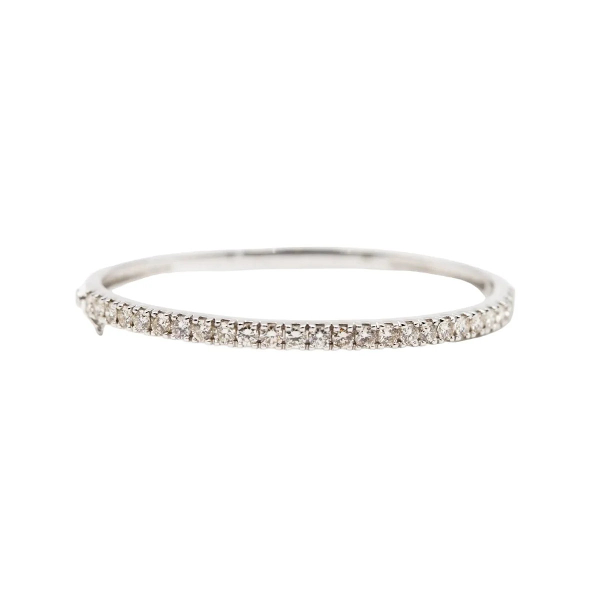 Bangle bracelet in white gold and diamonds - Image 3