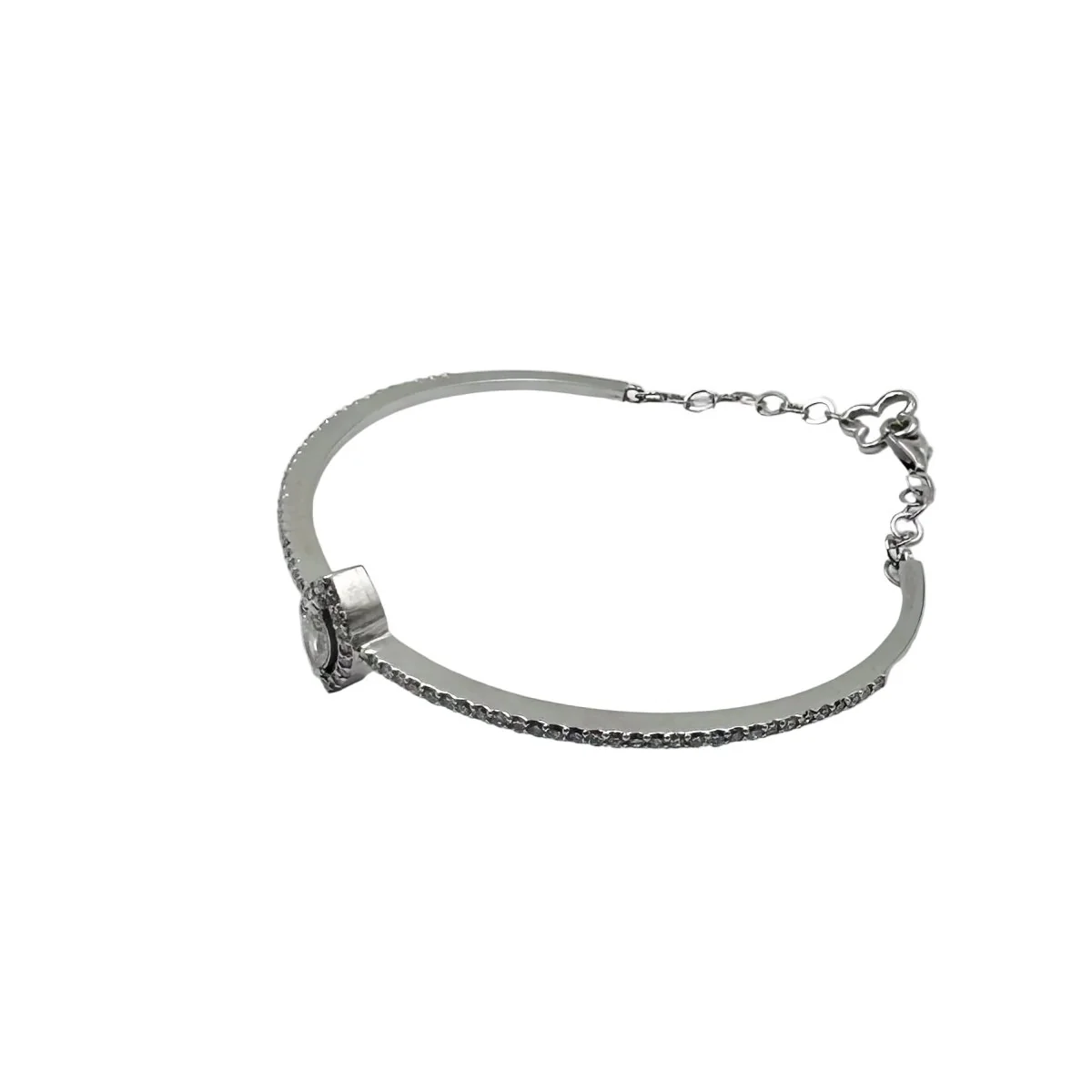 White gold and Diamond Bangle Bracelet - Image 3