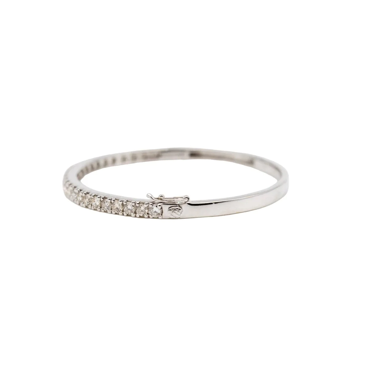 Bangle bracelet in white gold and diamonds - Image 4