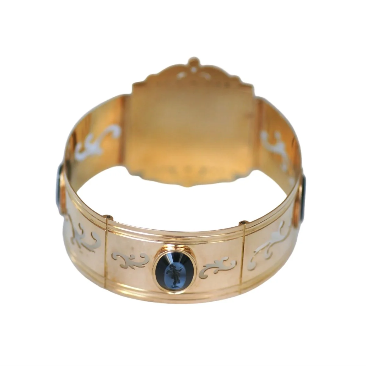 Rose Gold and Agate Bangle Bracelet - Image 4