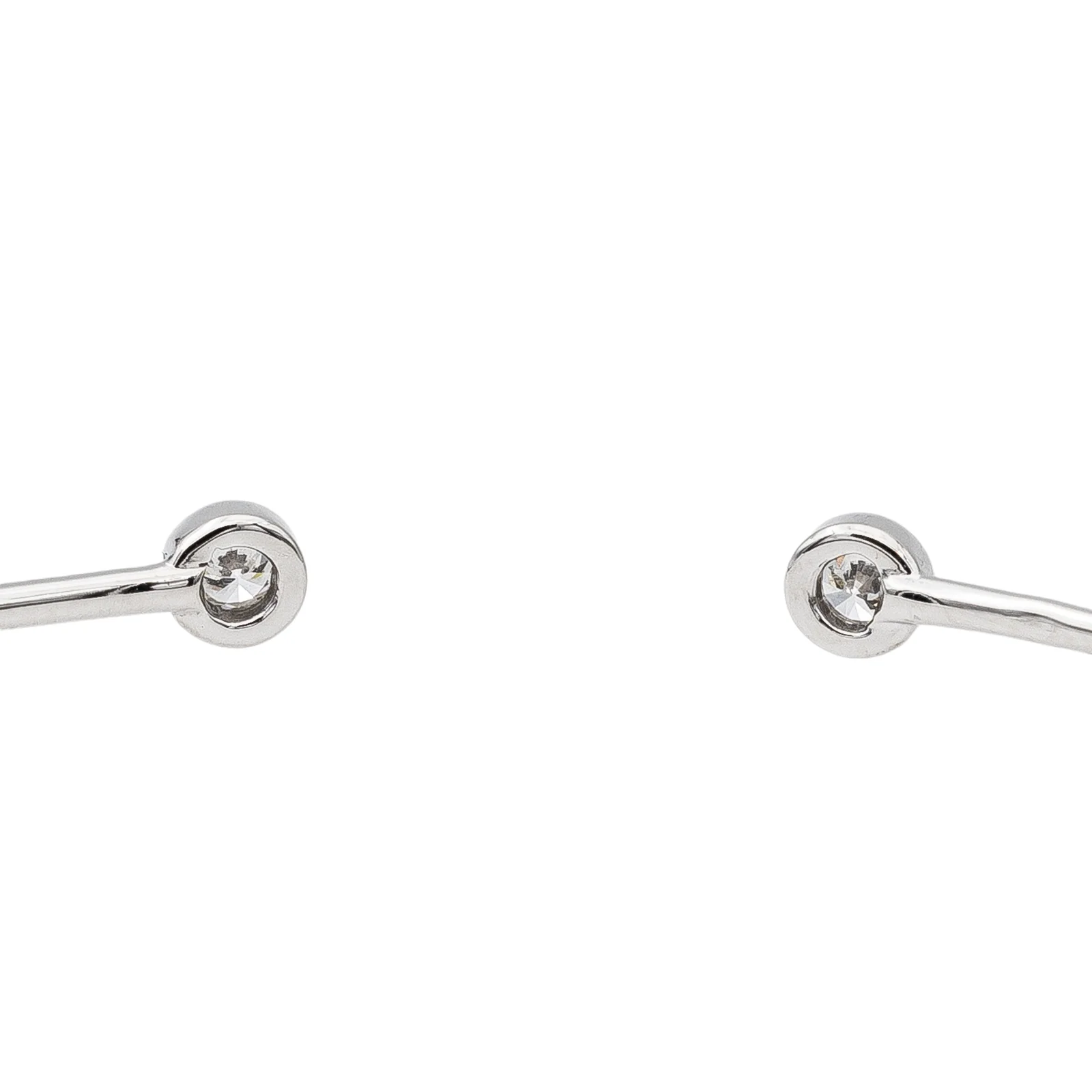 White Gold Diamond Bangle Bracelet - Image 7