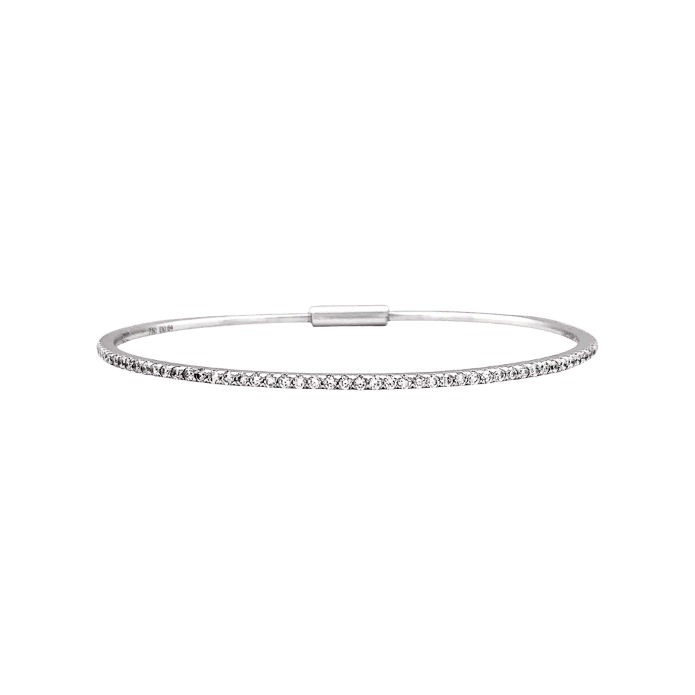 White gold and Diamond Bangle Bracelet