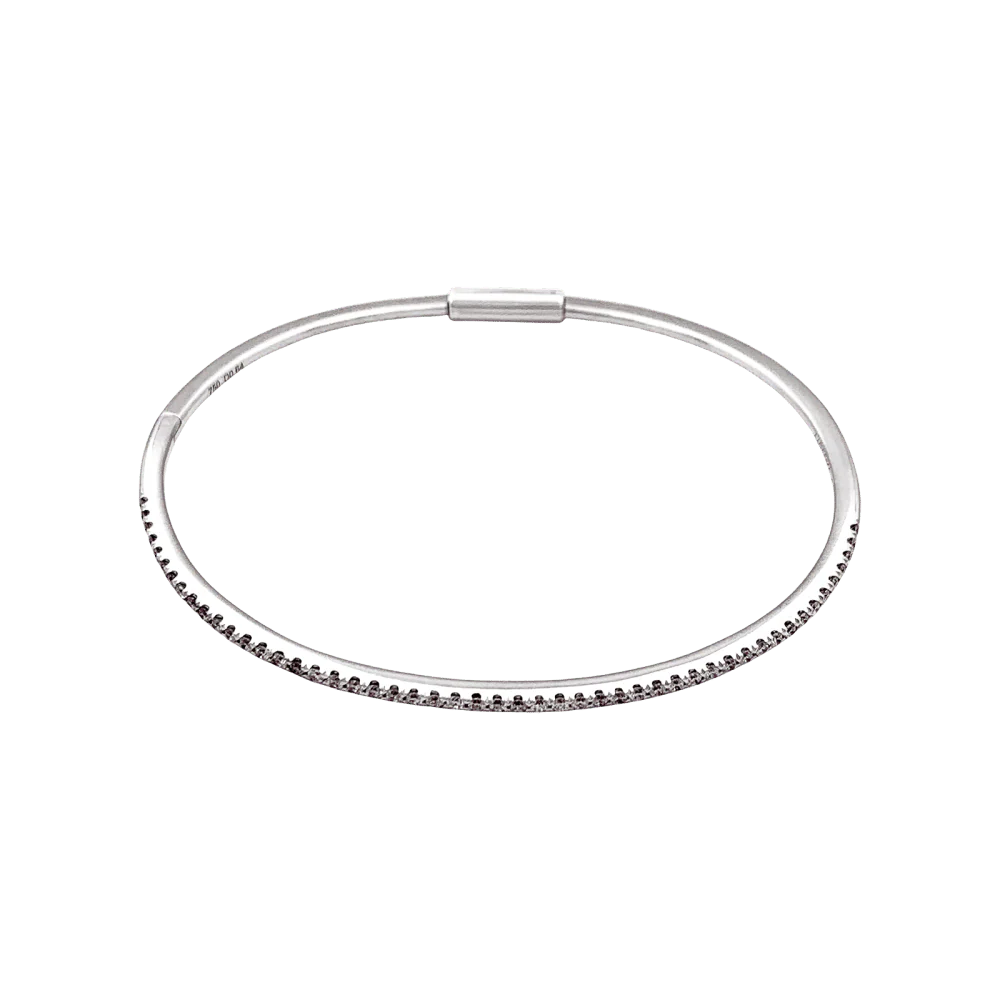 White gold and Diamond Bangle Bracelet - Image 4