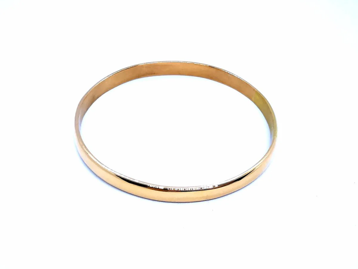 Yellow Gold Bangle Bracelet - Image 2