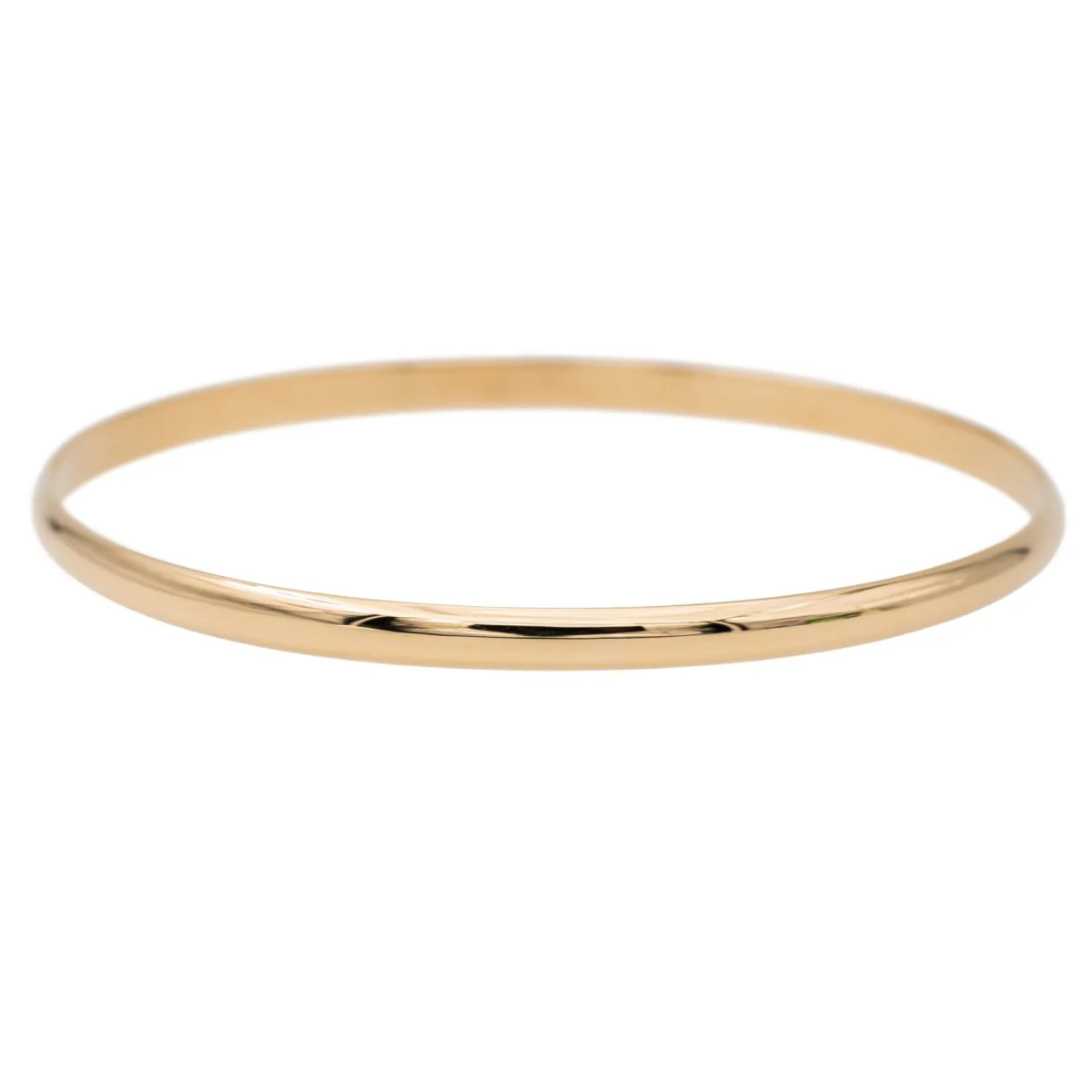 Yellow gold bangle bracelet