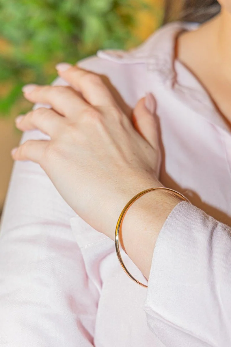 Yellow gold bangle bracelet - Image 2