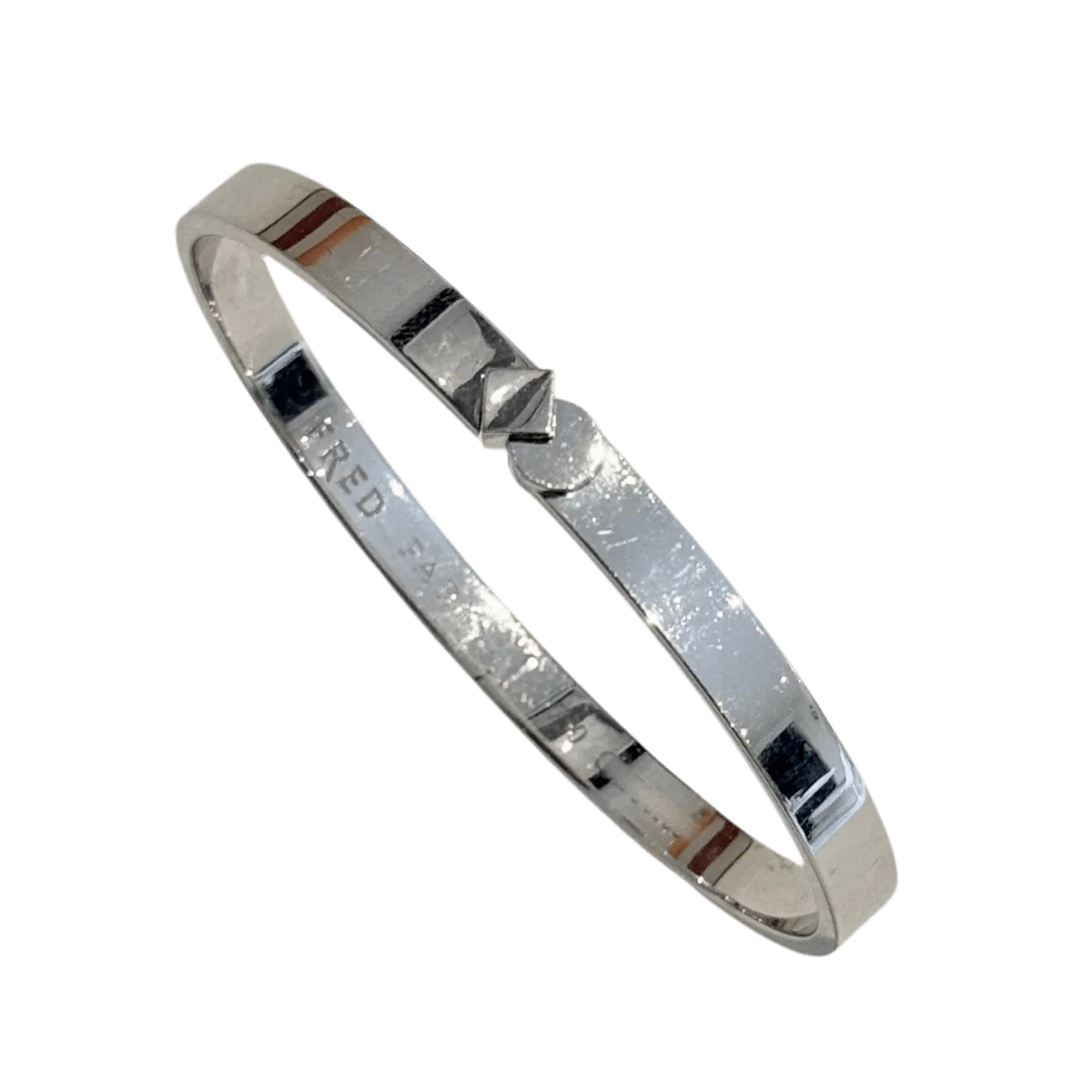 Bracelet FRED ring in white gold - Image 4