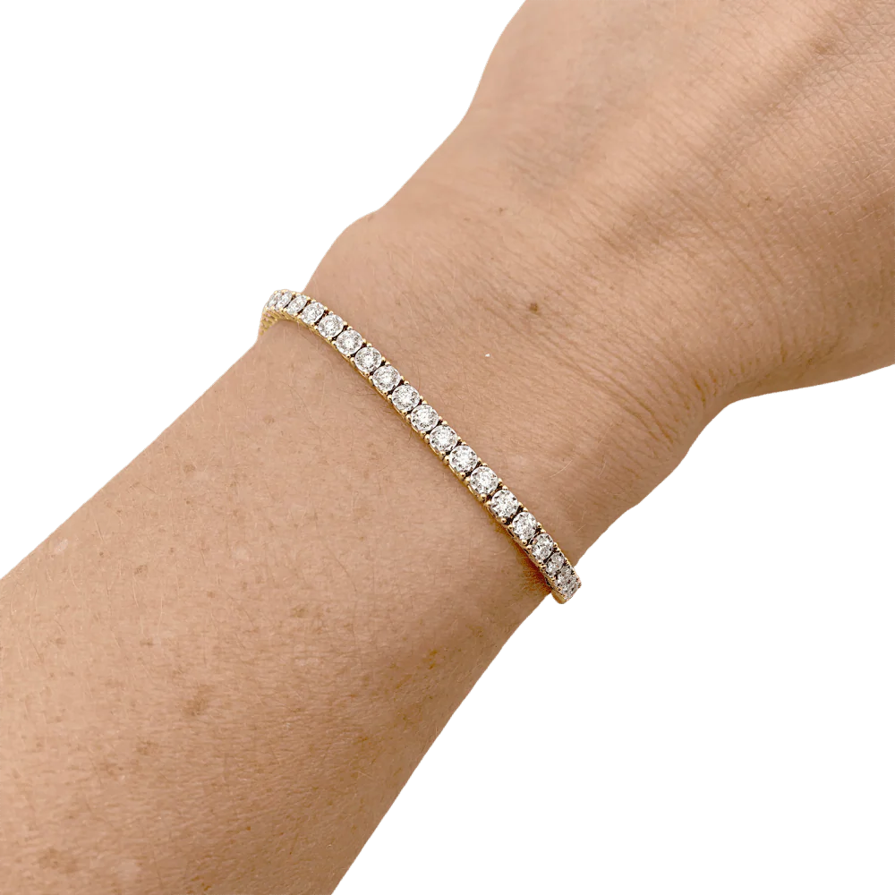 Line Bracelet in White gold, Yellow gold and Diamonds - Image 2