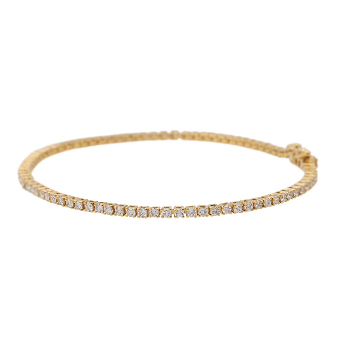 Yellow Gold Diamond Line Bracelet - Image 5