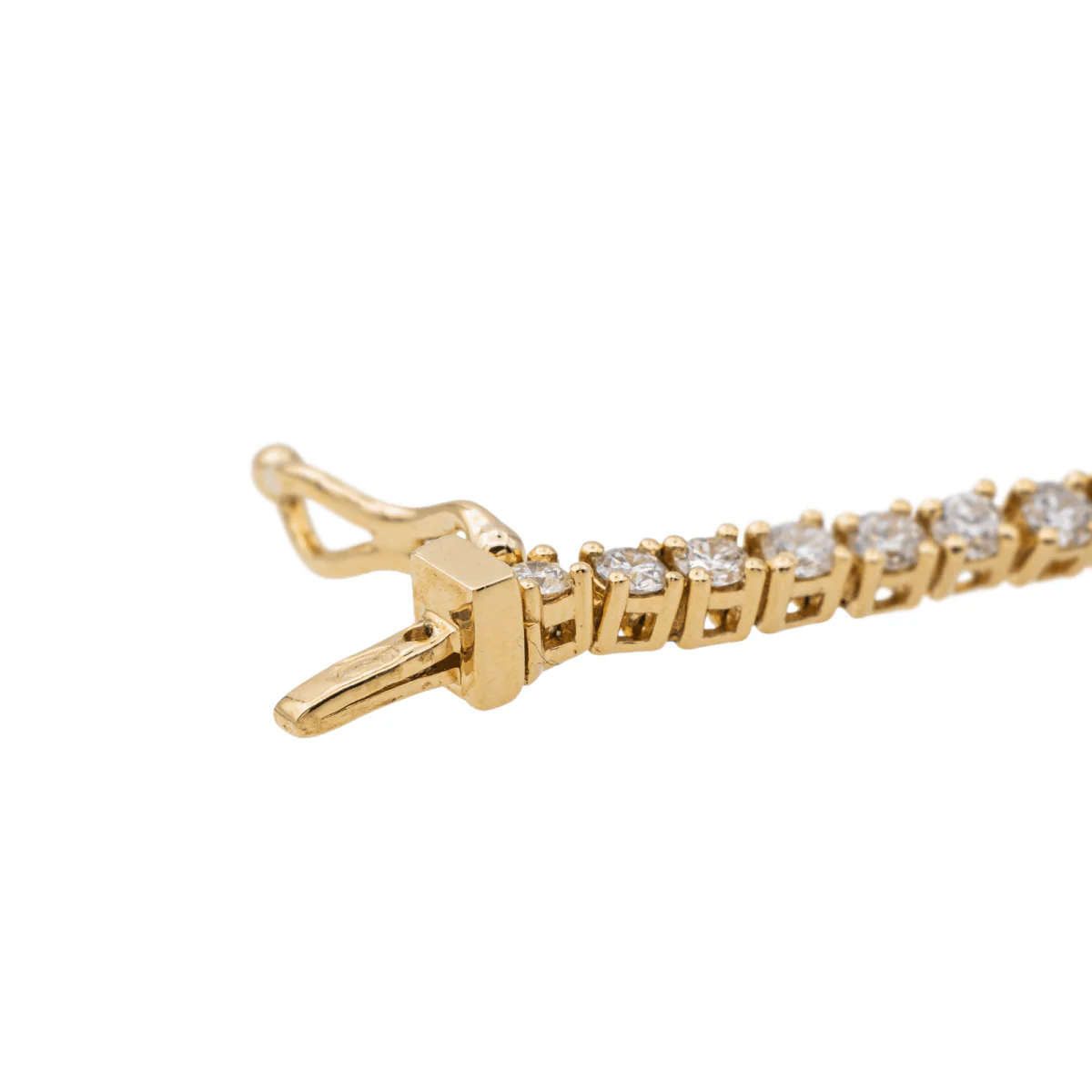 Yellow Gold Diamond Line Bracelet - Image 7