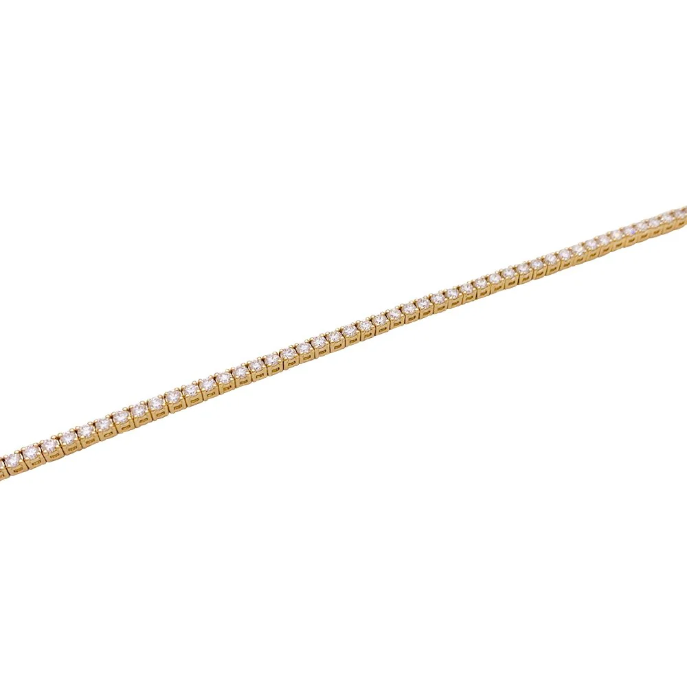 Tennis Line Bracelet in Yellow Gold and Diamonds - Image 4