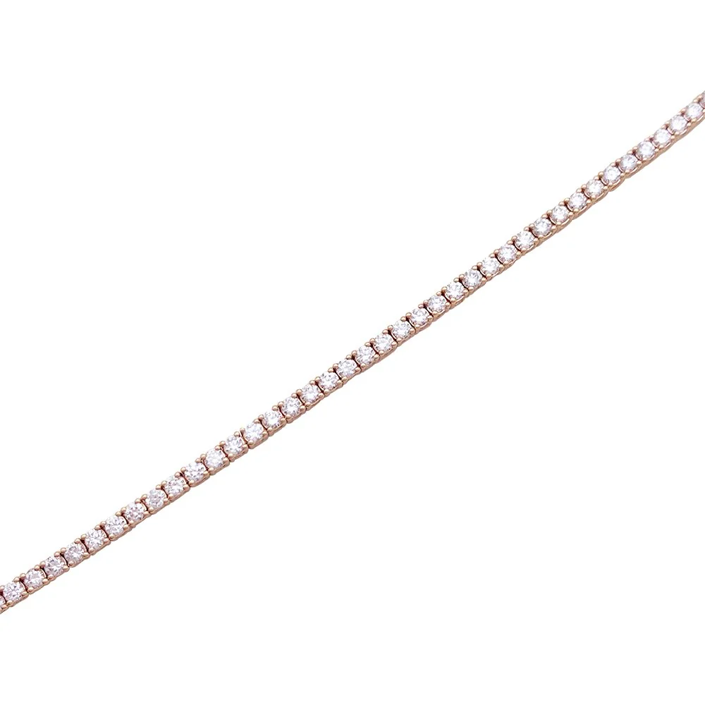 Bracelet Line in rose gold and diamonds - Image 3