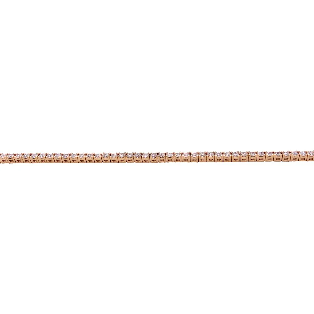 Bracelet Line in rose gold and diamonds - Image 5