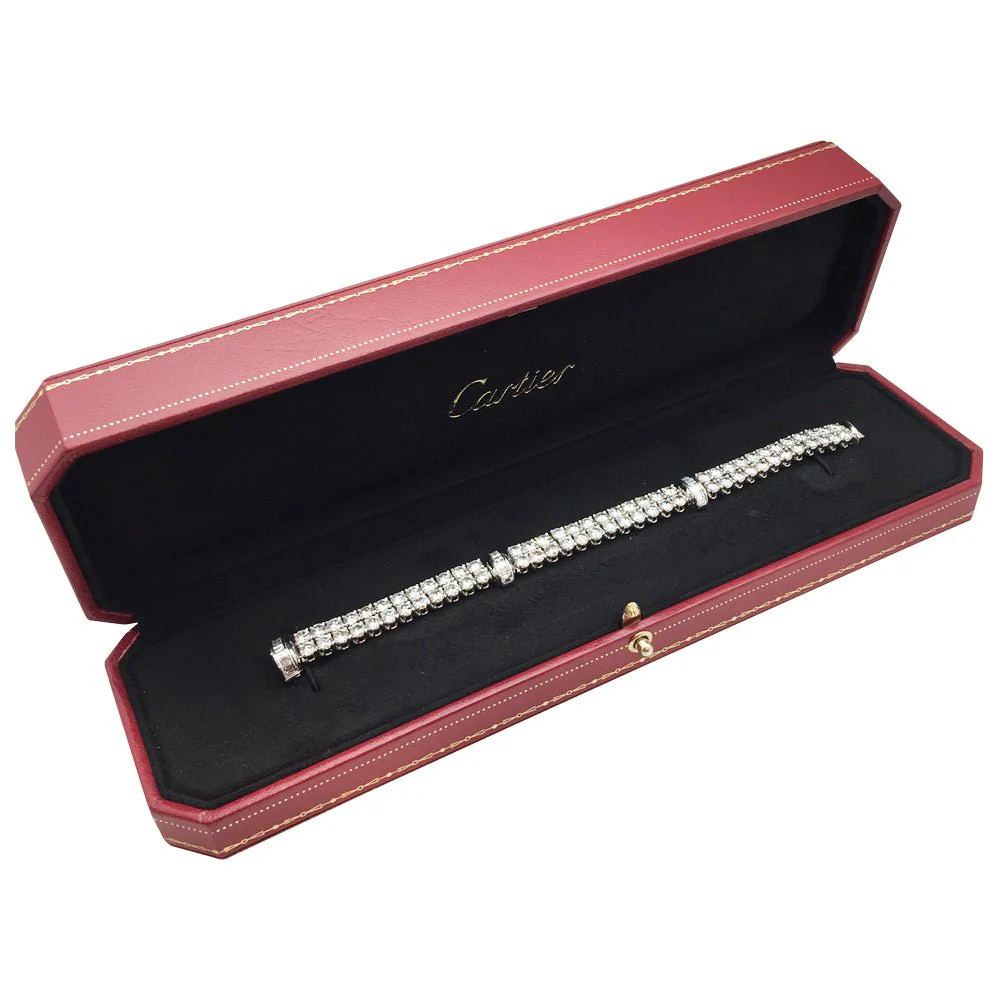 CARTIER lines bracelet, “Kalypso” model in platinum and diamonds - Image 4