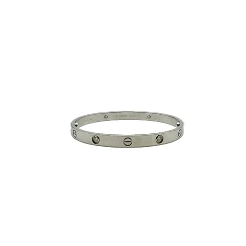 Bracelet LOVE Cartier, white gold and diamonds