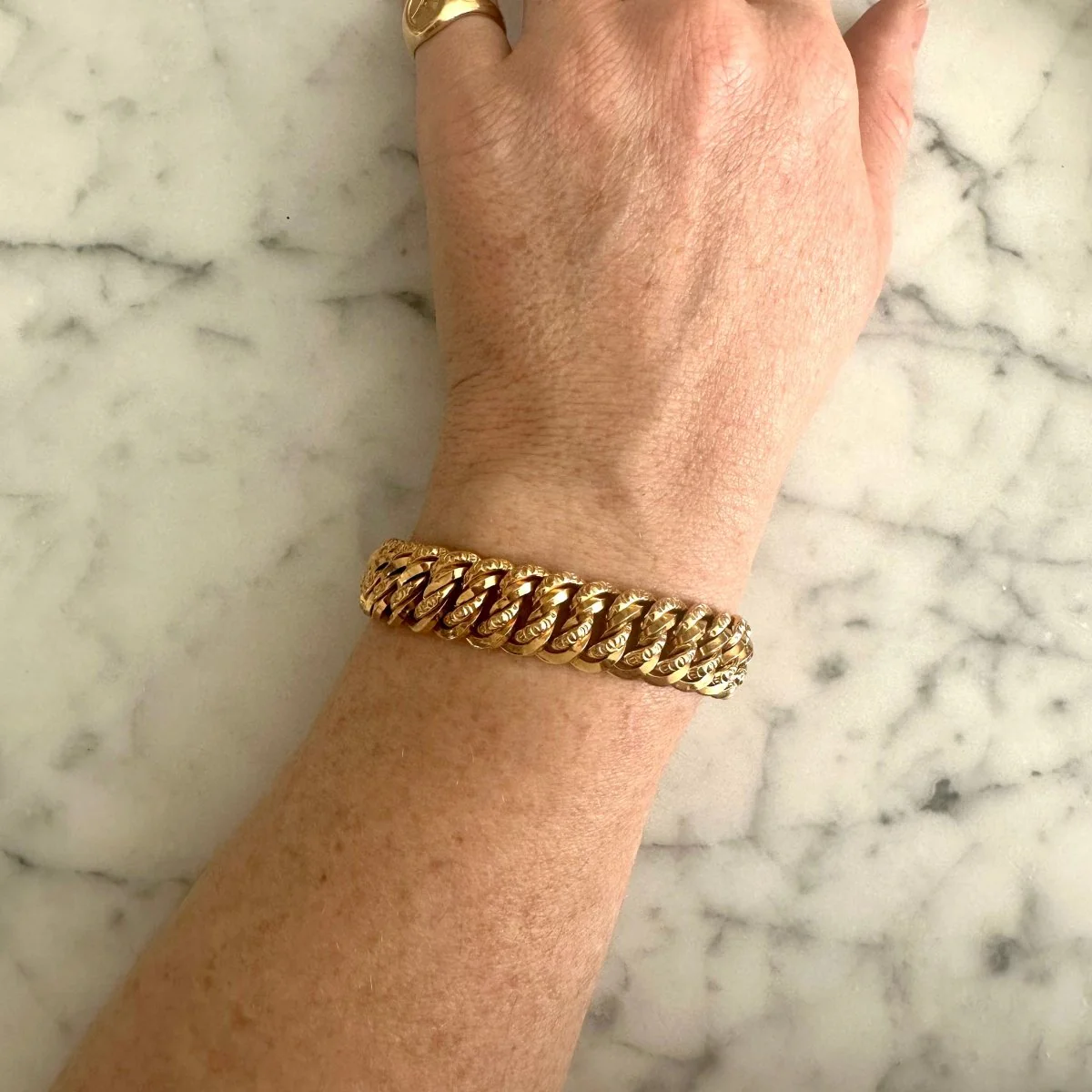 Bracelet Mesh yellow gold - Image 2