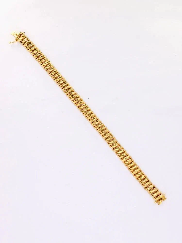 American mesh bracelet yellow gold 0.8 cm - Image 8