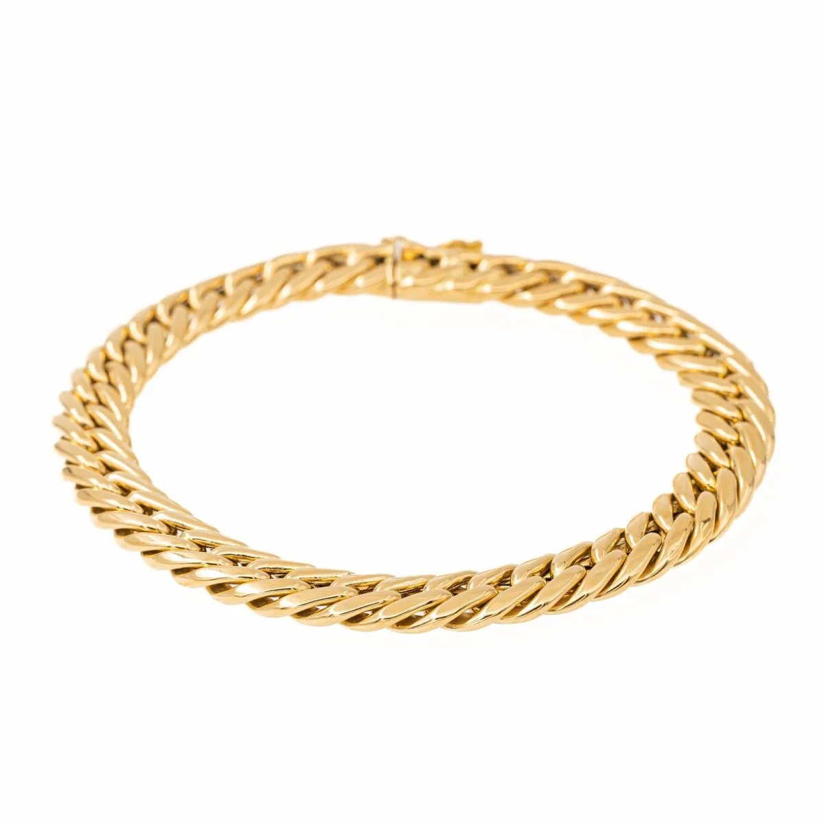American mesh bracelet in yellow gold