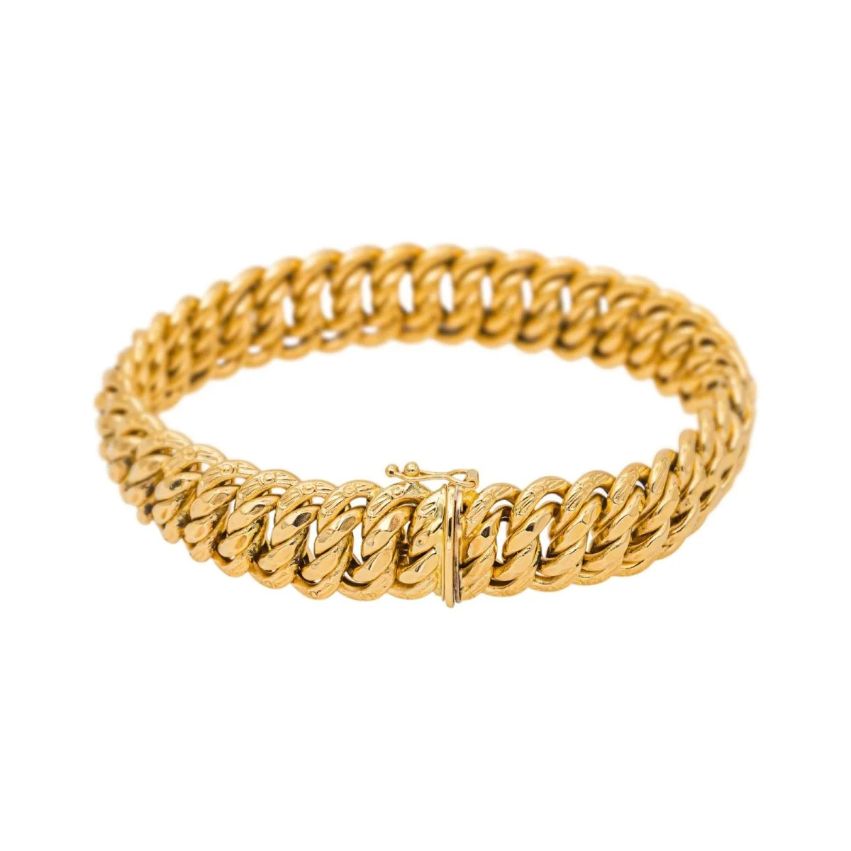 Yellow Gold American Link Bracelet - Image 3
