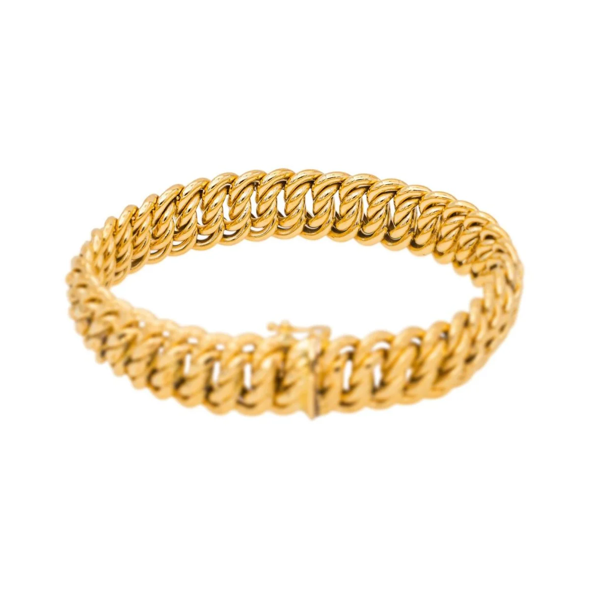 Yellow Gold American Link Bracelet - Image 4