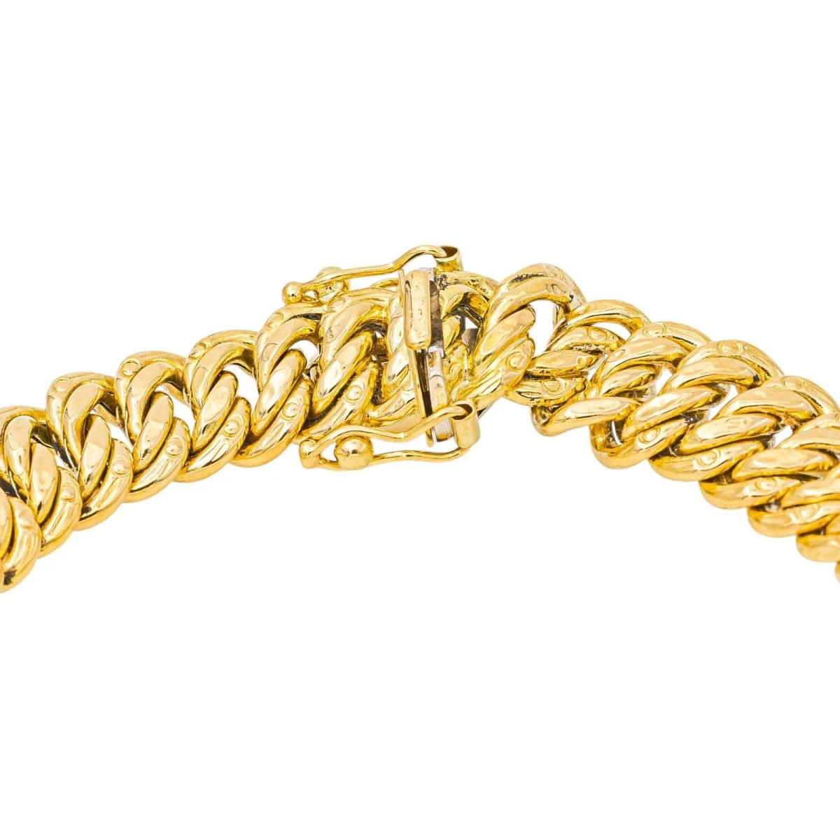 Yellow Gold American Link Bracelet - Image 6