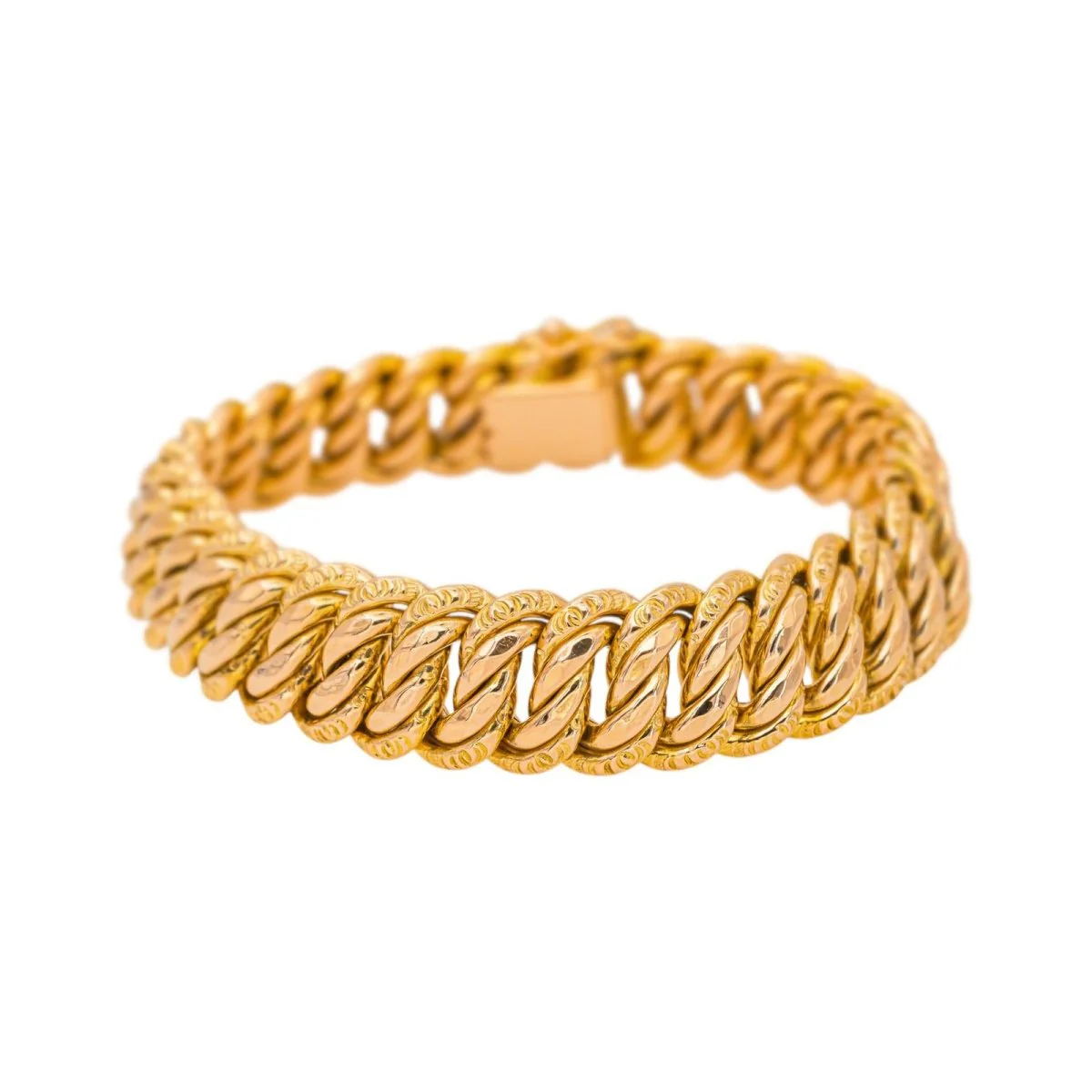 Yellow Gold American Link Bracelet