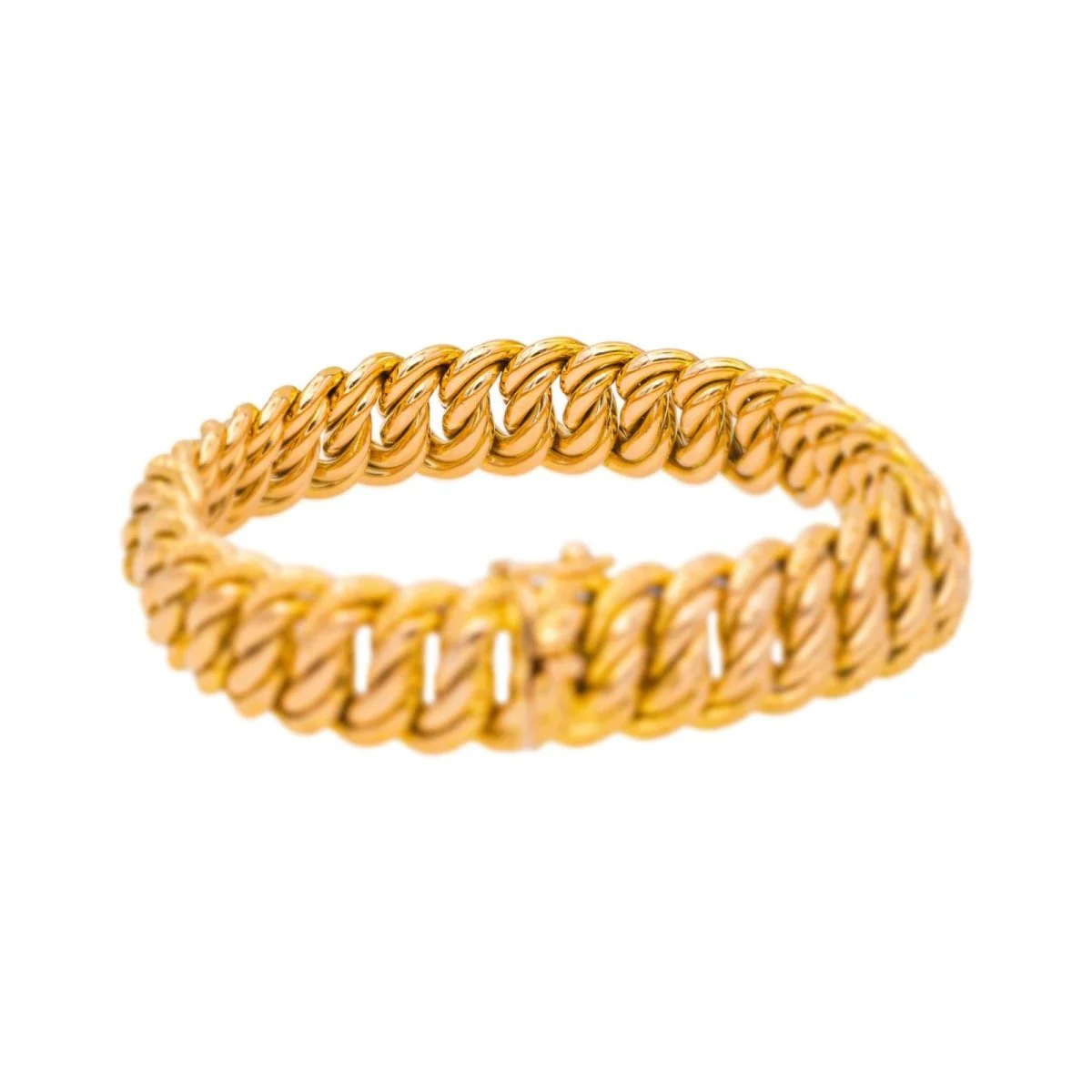 Yellow Gold American Link Bracelet - Image 4
