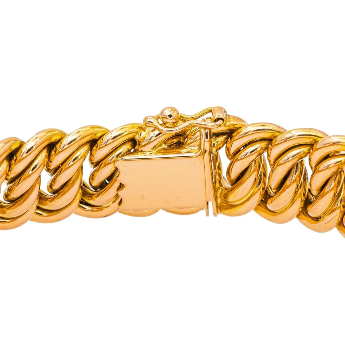 Yellow Gold American Link Bracelet - Image 6
