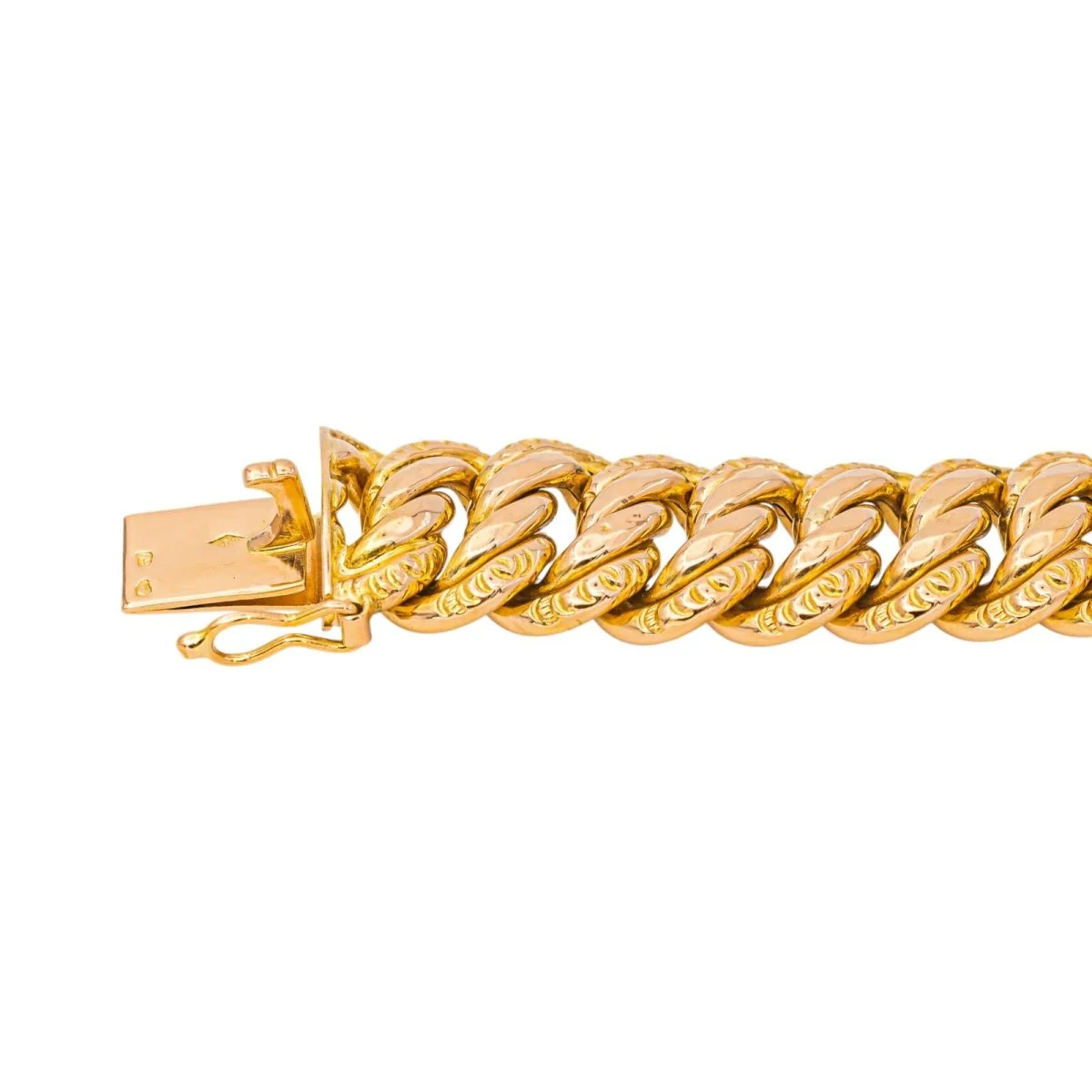 Yellow Gold American Link Bracelet - Image 7