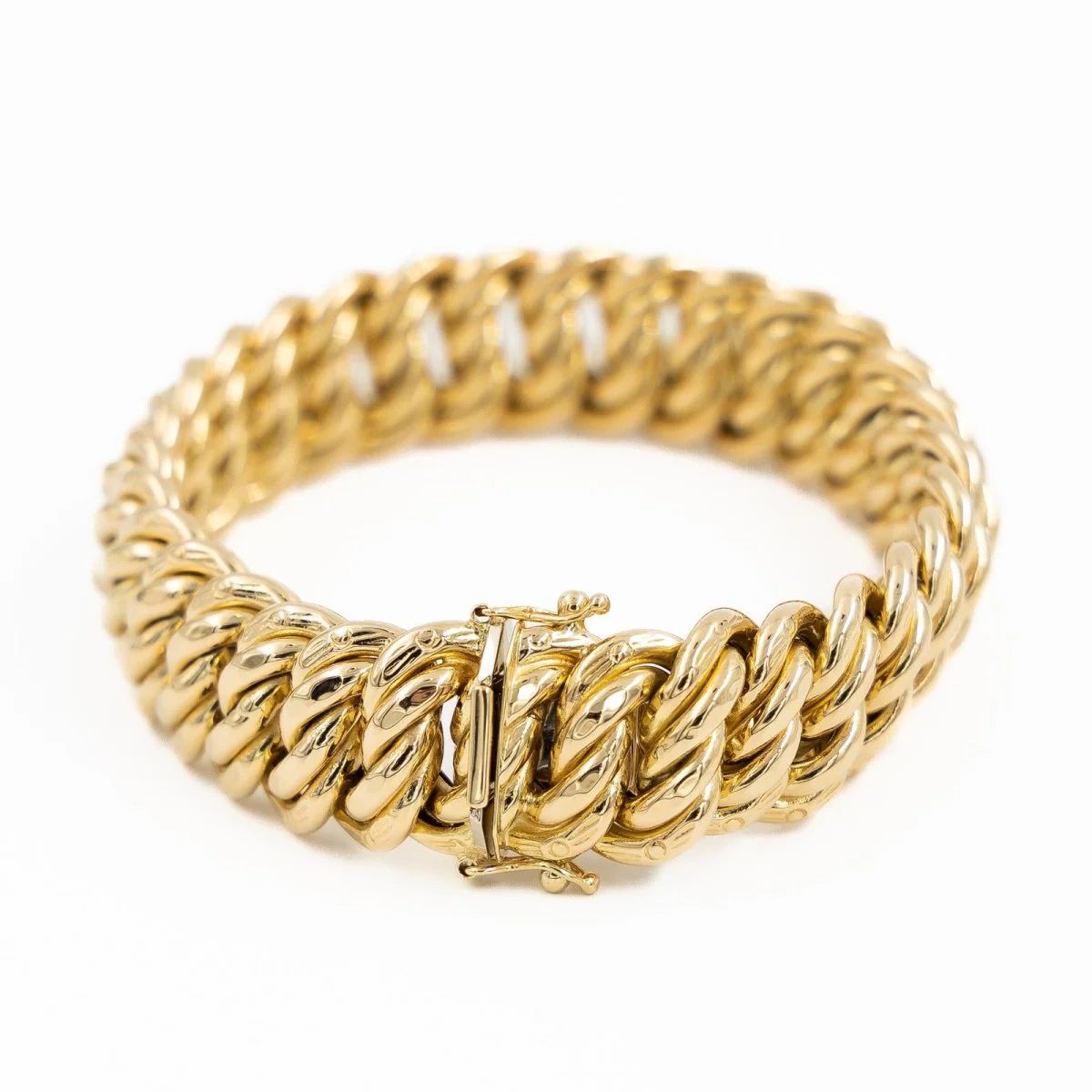 American mesh bracelet in yellow gold - Image 2